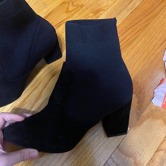 Black sock boot booties size 6.5 - Picture 2 of 4